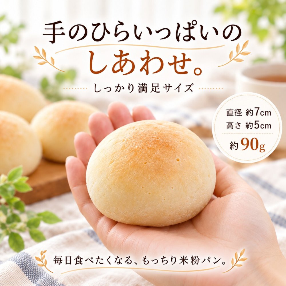 グルテンフリー・ヴィーガン 米粉まるパン 10個入り 生酵母使用