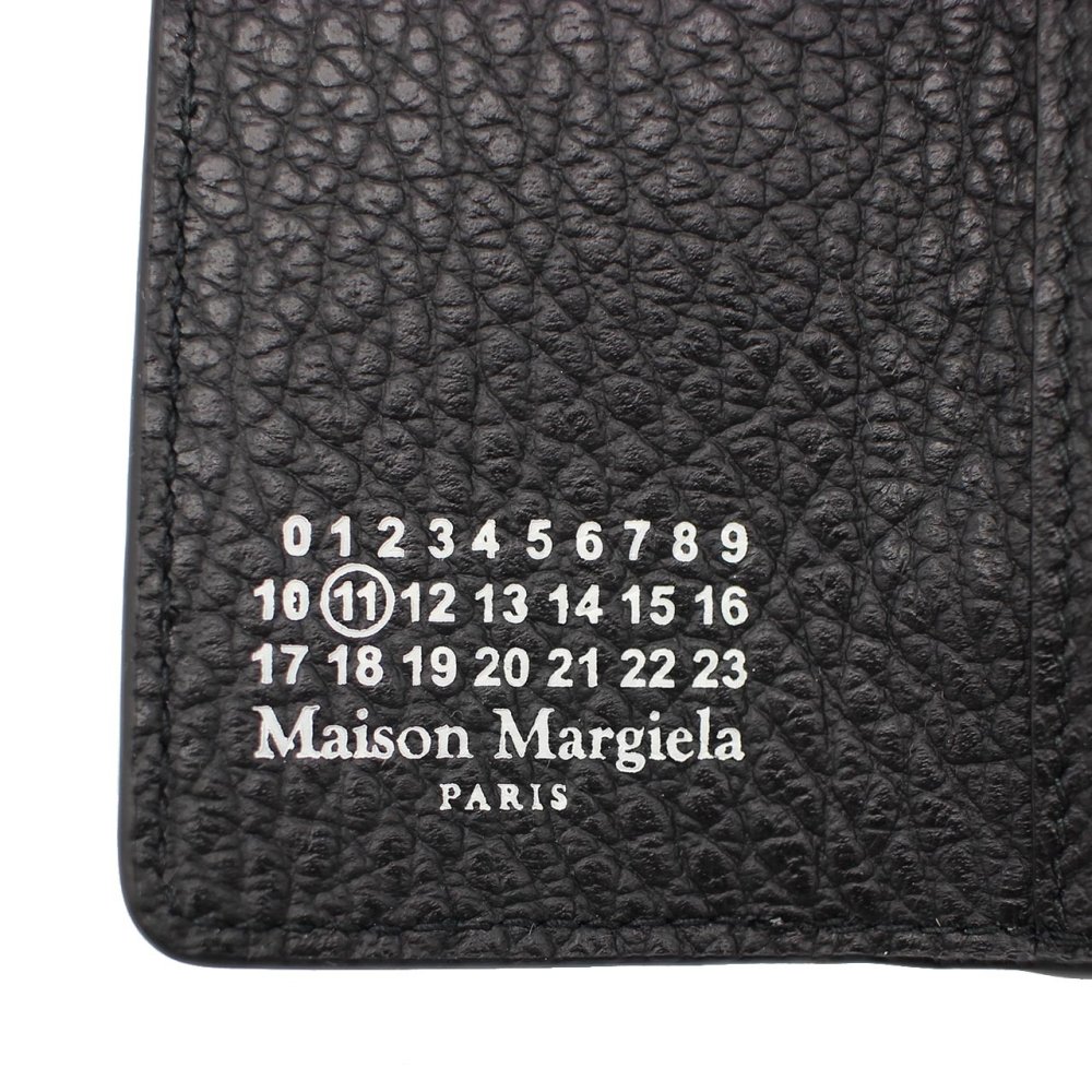 メゾン マルジェラ　Maison Margiela　三つ折り財布　S36UI0416 P4455 T8013　ブラック　レザー　コンパクト財布　ミニウォレット