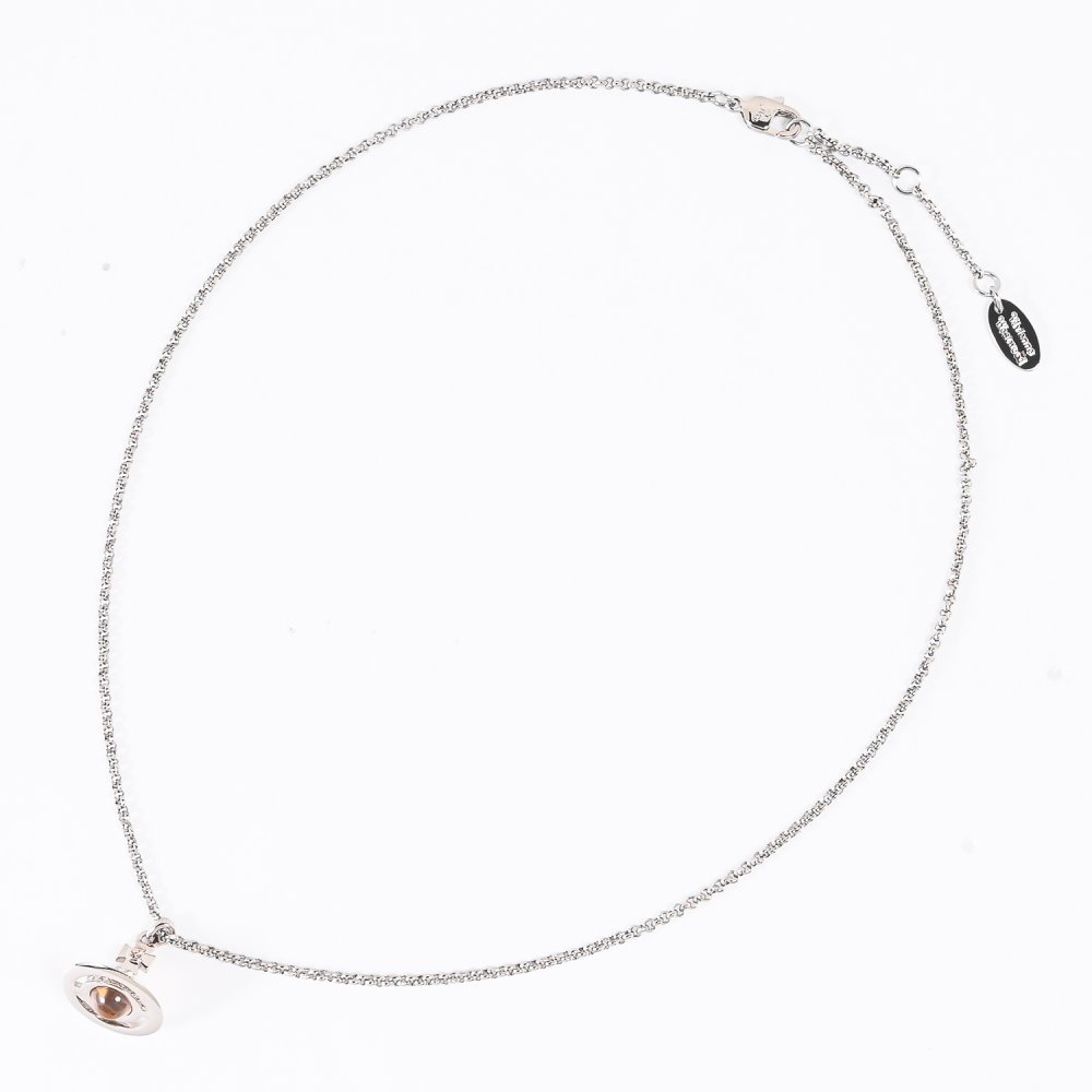 ヴィヴィアンウエストウッド Vivienne Westwood ネックレス ペンダント NEW PETITE ORB レディース シルバー ライトピーチ 6302009802P762 ジュエリー 送別会 誕生日 結婚祝い 結婚式 彼氏 息子 夫 男性 高級 父の日 母の日【スペシャルラッピング660円(別売り)】 即日発送 彼氏 財布 バレンタイン