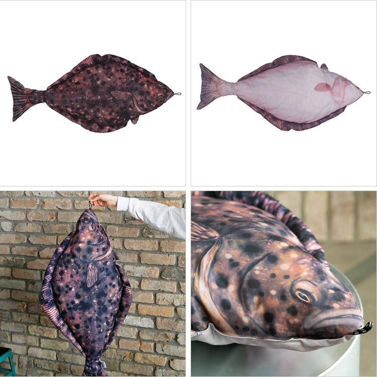 ダルトン フィッシーズ ハリバット 105 Y-0507 送料無料 クッション 魚 カレイ 海水魚 インテリア