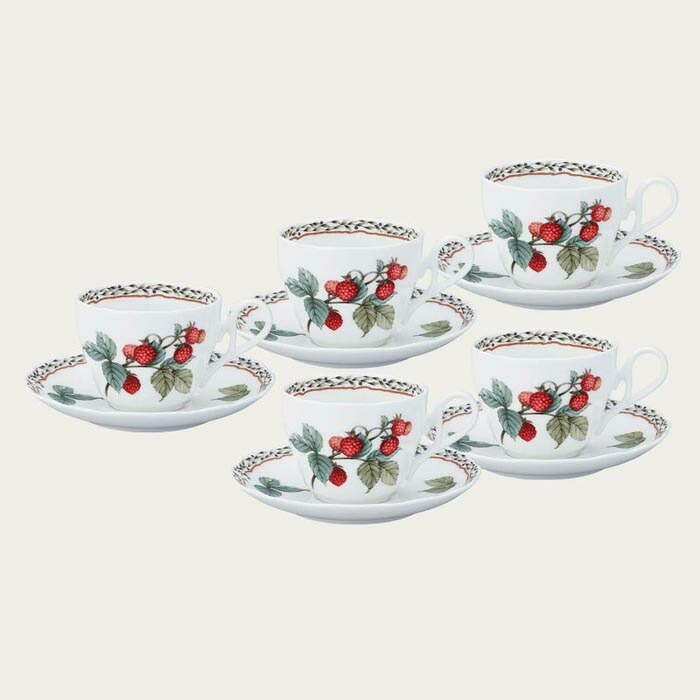 カップ&ソーサー(5客) 〈4911L/F97887〉 オーチャードガーデン ノリタケ 正規品 結婚祝い 新築祝い 引越し祝い 記念品 プレゼント 食器 ギフト 食器 碗皿セット r8d