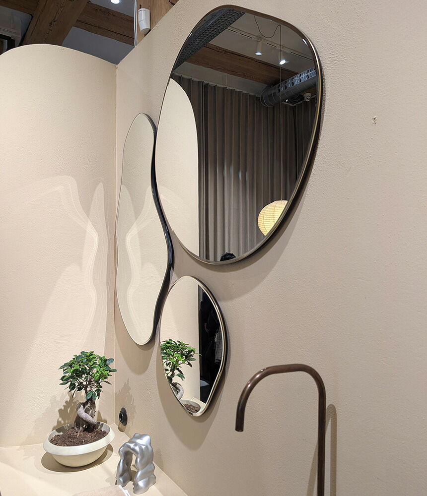 ferm LIVING ファームリビング 壁掛けミラー Pond Mirror ポンドミラー S 壁掛け鏡 北欧インテリア 家具 おしゃれ ミラー ウォールミラー 北欧ブランド 人気 おすすめ