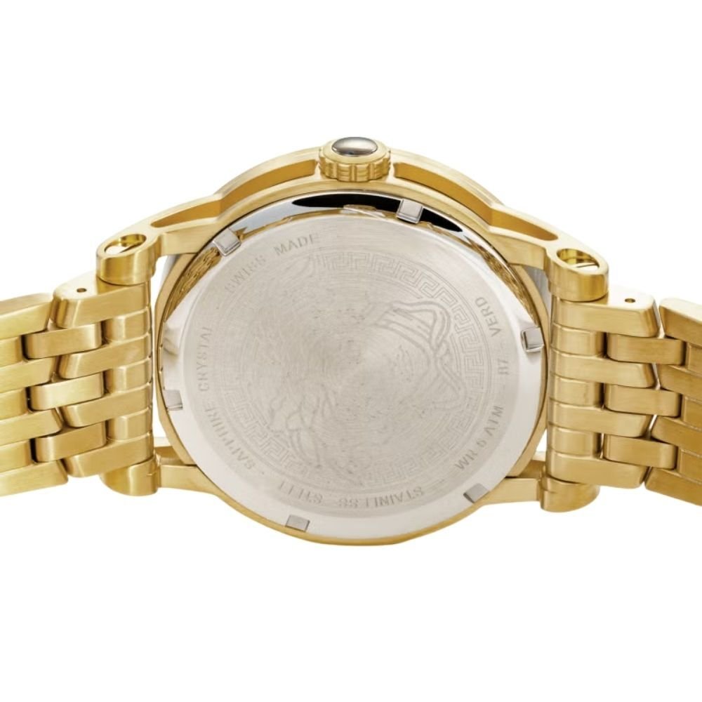 ヴェルサーチェ 腕時計 メンズ ゴールド ブラック 43mm VERSACE PALAZZO EMPIRE パラッツォ エンパイア メデューサ スイス製 メンズ腕時計 高級 ブランド おしゃれ プレゼント ギフト 卒業 入学 お祝い