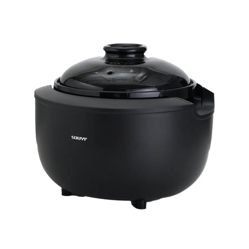 SOUYI カマノ 土鍋炊飯器 4合炊き SY-153-4-BK   | ノンテフロン 土鍋 炊飯器 電気炊飯器 フッ素不使用 無塗料 純陶 本格土鍋炊き ふっくら 土鍋ご飯 小型 コンパクト 3合炊き 2合炊き 1合炊き おしゃれ 新生活 ギフト プレゼント