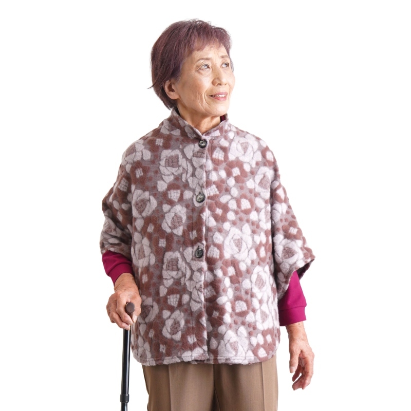 シニアファッション レディース 80代 70代 60代 90代 秋冬 あったか [CW] 日本製 羽織り 肩掛け ポンチョ カーディガン おばあちゃん 服 誕生日 プレゼント 婦人服 女性 ハイミセス ミセス 祖母 お年寄り 老人 高齢者（csf-ft7-cw0089）