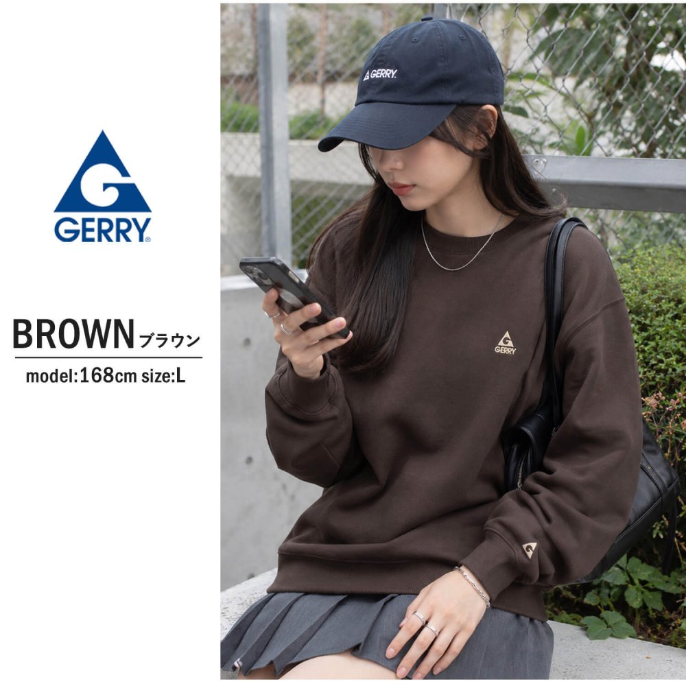 【予約】GERRY ジェリー スウェット トレーナー レディース メンズ gea-m0032 裏起毛 バックプリント 長袖 刺繍 クルーネック 防寒 ビッグシルエット オーバーサイズ アメカジ アウトドア ストリート カジュアル M L LL 2026FW  別注