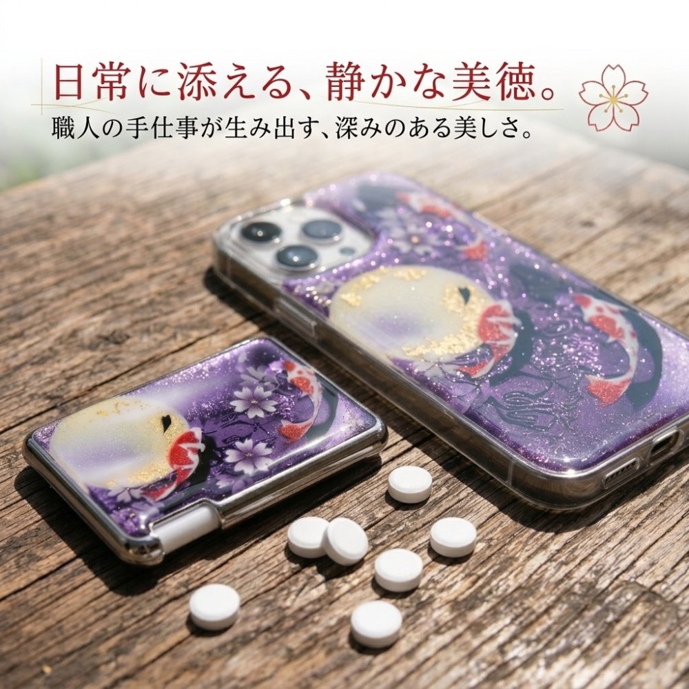 ミンティアケース『句』名入れ 職人 手作り ハンドメイド 送料無料 伝統工芸 立体樹脂 金彩 桜 和モダン 和柄 和風 和雑貨 和小物 ギフト プレゼント フリスク