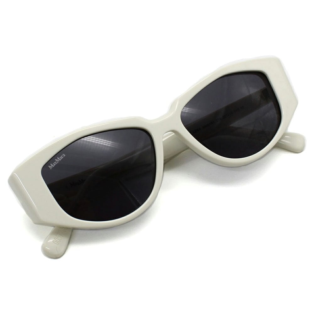 マックスマーラ Max Mara サングラス グローバルフィット UVカット アイウェア キャットアイ フォックス MM0161/S 21A 52 メンズ レディース ユニセックス オフホワイト+ダークグレー 海外正規品