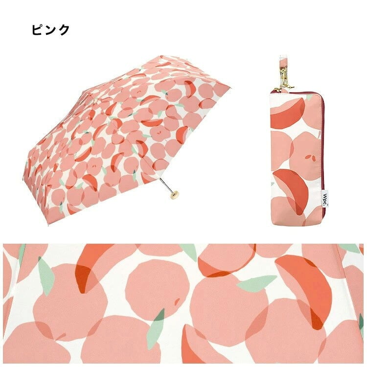 オメナ ミニ 雨傘 折りたたみ傘 Wpc. 定形外 送料無料 折りたたみ 日傘 傘 4476-125-002 折り畳み傘 晴雨兼用 UVカット リンゴ 林檎