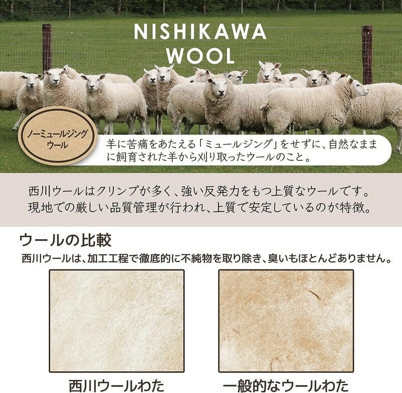 敷布団 西川 軽量 シングル ダブル ロング 日本製 西川リビング クラシノ マイルドソフト 敷きふとん 羊毛混 らくかる 抗菌加工で清潔 西川牧場ウール使用 BASIC LIHGT 新生活 ad02239022 母の日