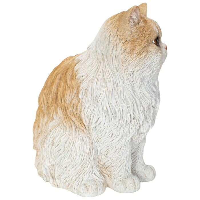 猫 置物 リアルでかわいい おしゃれ 大きい ペルシャ猫クリーム 大 ネコ 高さ31cm woobia ウービア ガーデン インテリア オブジェ 可愛い プレゼント 北欧 玄関 雑貨 動物 モダン 面白い 庭 ギフト 屋外 家 玄関先 ガーデンオーナメント