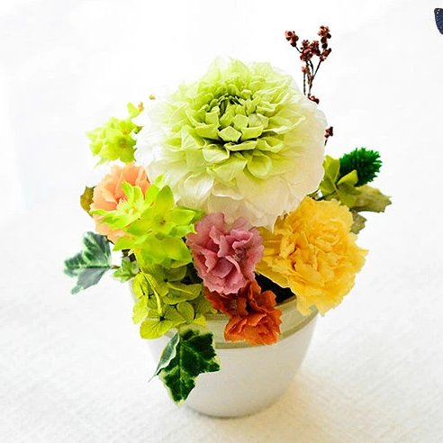 お供え　プリザーブドフラワー　【Osonae_Yu】お供え花 花 プリザーブド お供え プリザーブドフラワー お悔み ご仏前に プリザ ブリザード お供 お水が要らない 長く飾れる花 土日発送 p お花