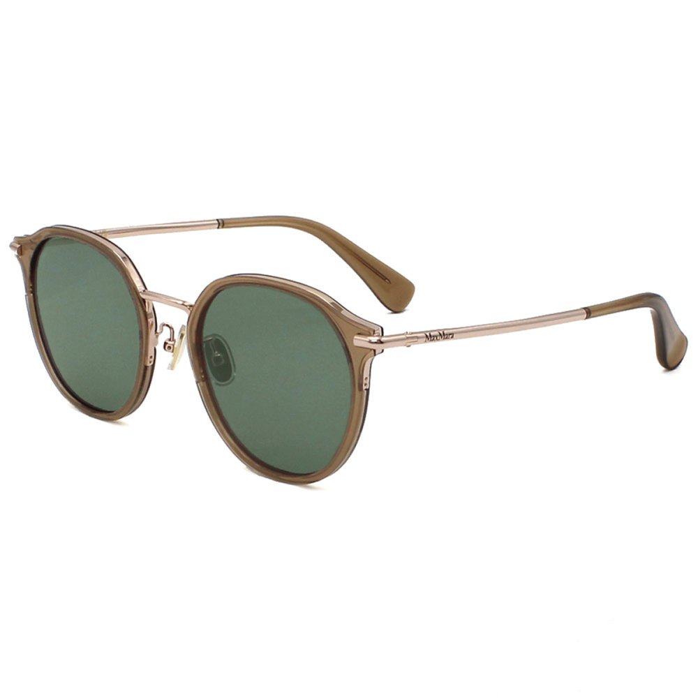 マックスマーラ Max Mara サングラス ノーズパッド UVカット アイウェア ボストン ウェリントン MM0147-K/S 45A 54 メンズ レディース ユニセックス ブラウン（クリア）+グリーン 海外正規品