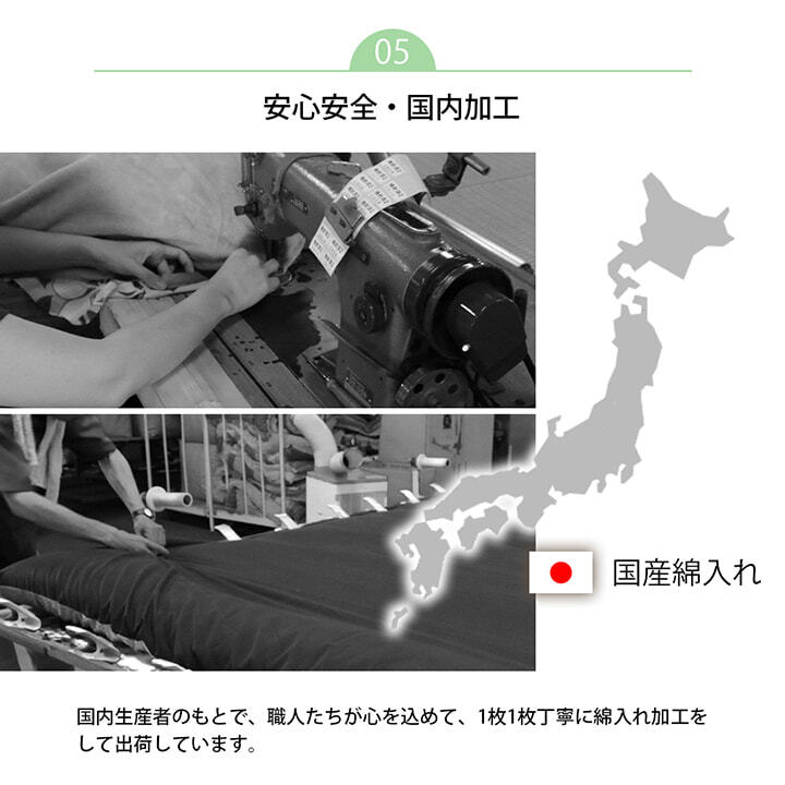 ラグ カーペット 国産固綿40mm使用フランネル生地ふっくら敷『スムースF敷』約190×190cm