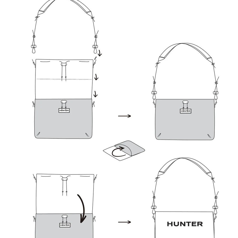 ハンター ショルダーバッグ トートバッグ HUNTER トラベル マルチファンクション サコッシュ 軽量 撥水 旅行 2WAY UBX7124NRS