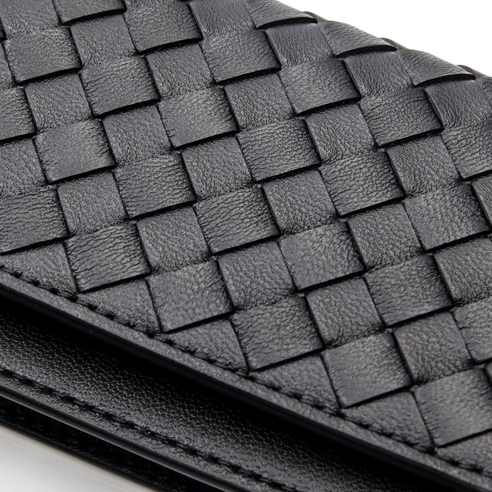 ボッテガヴェネタ 名刺入れ イントレチャート メンズ レディース カードケース BOTTEGA VENETA ブラック 黒 本革 ラムレザー 羊革 ビジネス 名刺ケース カードホルダー 174646 V3UN1 1275