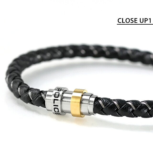 ポリス ブレスレット メンズ ブランド POLICE グリップコア GRIPCORE GB0082302 ブラック シルバー ゴールド アクセサリー 腕輪 ジュエリー ブランド 高級 おしゃれ プレゼント 男性 実用的 かっこいい