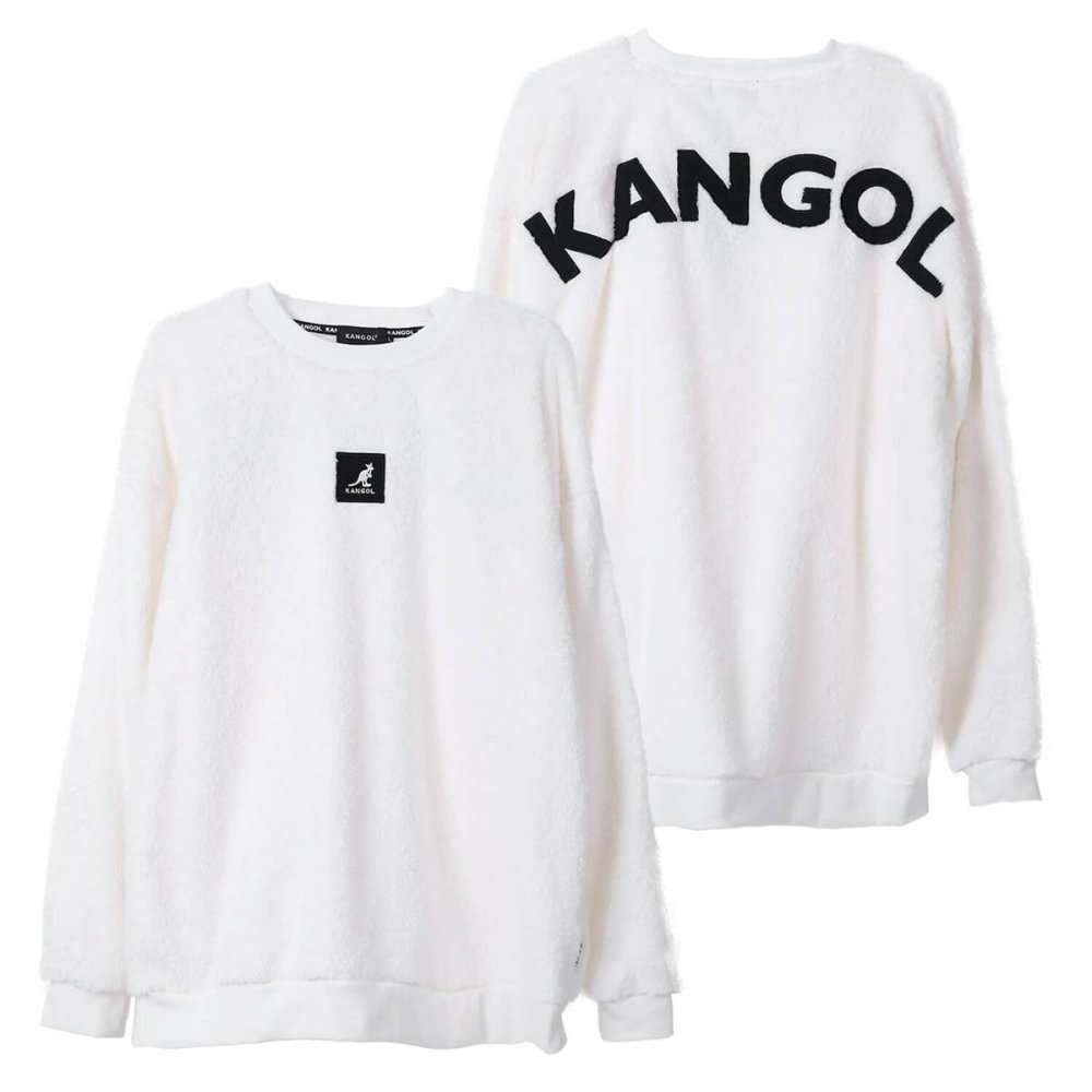 KANGOL カンゴール スウェット トレーナー レディース メンズ kpmc-10374 裏起毛 モックネック プルオーバー ハイネック 袖刺繍 ロゴ カンガルー ビッグシルエット ストリート ヒップホップ ダンス カジュアル M L XL 2026FW Karlas 別注