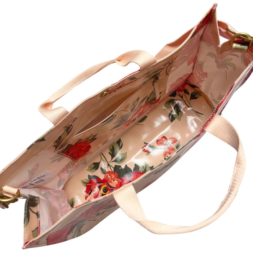 キャスキッドソン Cath Kidston バッグ 2way トートバッグ ショルダーバッグ 斜めがけバッグ 1064933 106384618646102 STRAPPY CARRYALL ARCHIVE ROSE レディース Peach/Red ピンク系+レッド