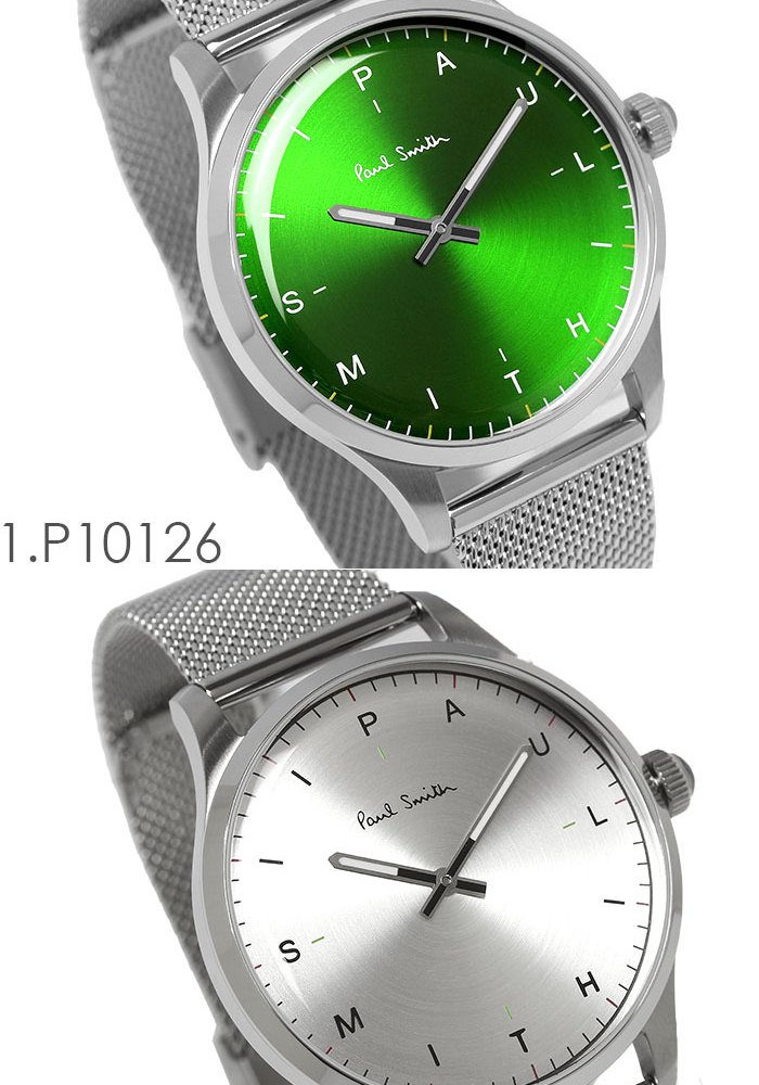 ポールスミス Paul Smith 腕時計 メンズ 41mm ステンレス クラシック ブランド 人気 ウォッチ ギフト プレゼント テンポ TEMPO グリーン グレー シルバー