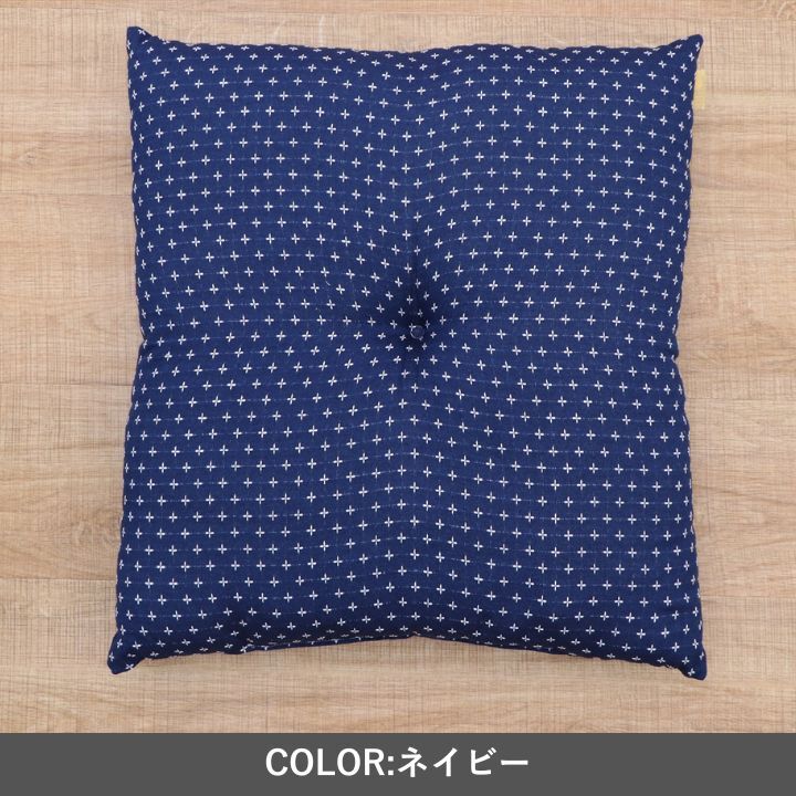 ラグ カーペット クッション 『詩織』 ベージュ 55×59cm 正方形 北欧 フロアクッション 無地 シンプル おうち時間 ファブリック 布 柔らかい モダン