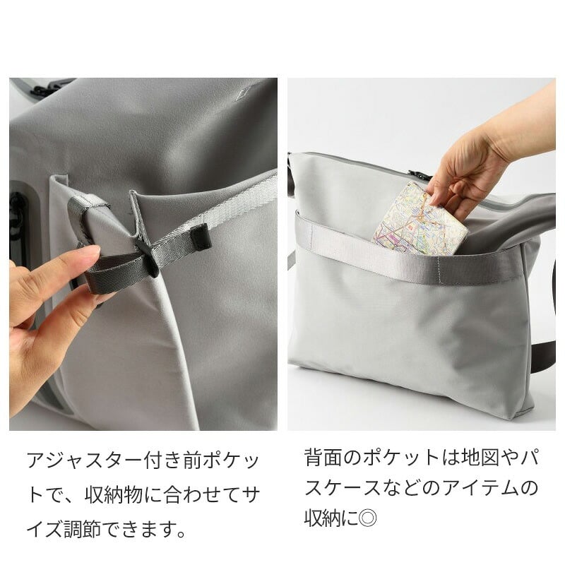 【正規販売】MILESTO ミレスト LIKID リキッド MLS945 ラウンドショルダーバッグ L ラージ 15L 撥水 はっ水 軽量 旅行 海外旅行 ブラック グレー レインバッグ ギフト プレゼント メンズ レディース ブランド グッドデザイン賞 止水ファスナー 男性 女性
