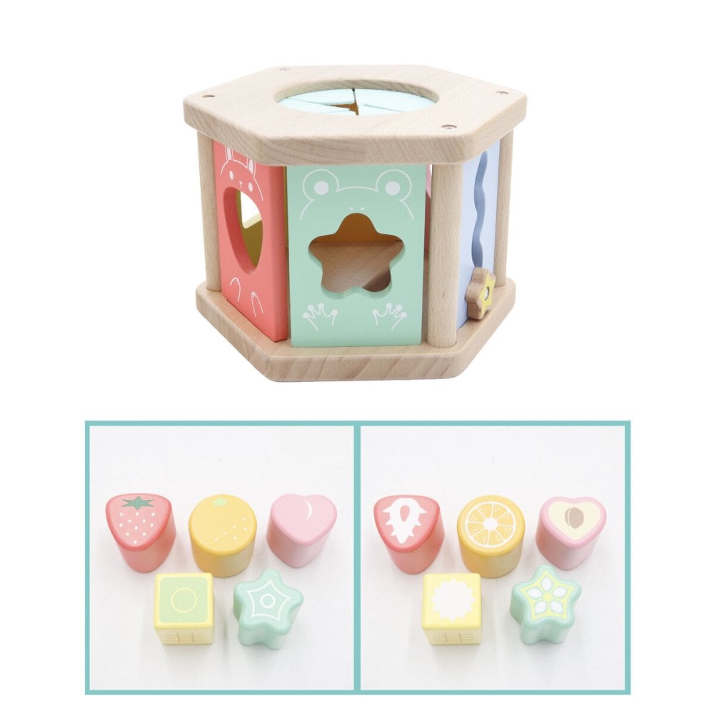 【名入れ】木の積み木 はじめてのつみき もぐもぐボックス 知育玩具 知育 積み木 つみき 子ども 木製 ウッディプッディ おもちゃ パズル 型はめ かたはめ ポットン落とし 天然木 木のおもちゃ 星座 0歳 1歳 10か月 プレゼント