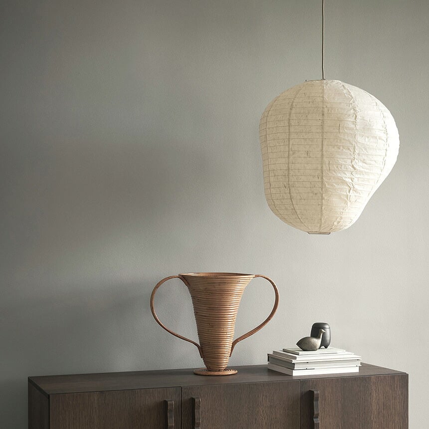 ferm LIVING ファームリビング Kurbis カービス ランプシェード M 高さ60cm （シェードのみ） シェード ジャパンディ 和紙北欧 ランプシェード 天井照明 ペンダントライト シェードのみ 和紙 和モダン