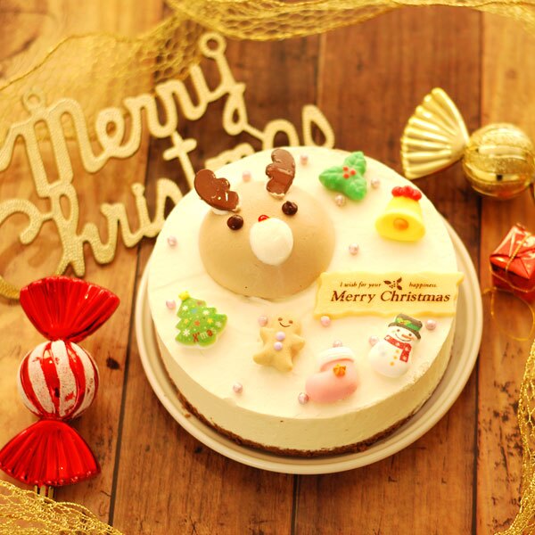 ＼早割！／ クリスマスケーキ クリスマスプレゼント 予約 2026 ムース ケーキ 冷凍 トナカイ キャラ 冷凍ケーキ ムースケーキ クリーム 手作りキット 子供 手作り ホールケーキ 5号 4人 5人 6人 スイーツ お菓子 洋菓子 可愛い かわいい おしゃれ おいもや