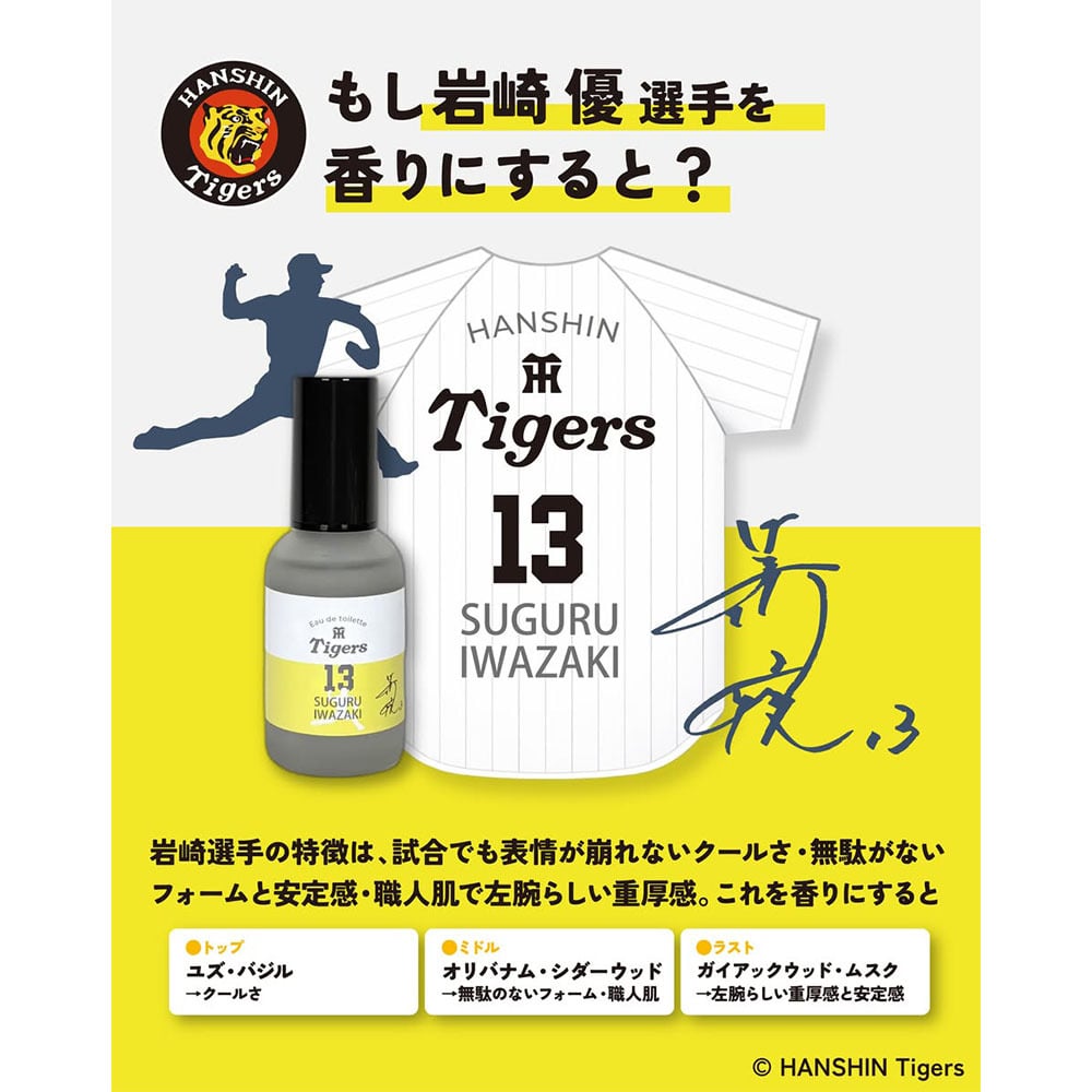 阪神タイガース オードトワレ ＃13 岩崎優 選手
