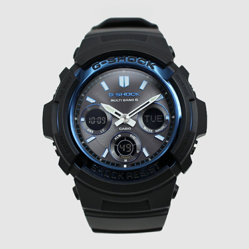 【レビューで延長保証 11年】カシオ CASIO G-SHOCK G-ショック 電波ソーラー AWG-M100A-1A ANALOG-DIGITAL M100 SERIES ブラック ブルー メンズ デジタル 腕時計 ギフト プレゼント【海外正規品】送料無料