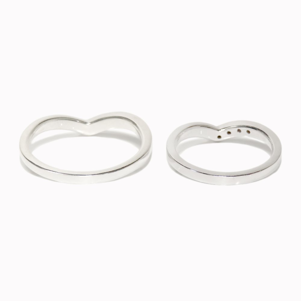pt900 プラチナV字リング【刻印無料】結婚指輪 マリッジリング V字型 プラチナ900 ダイヤモンド 天然石 4月 誕生石 ハンドメイド 手作り 結婚 結婚式 マリッジ ペアリング メンズ レディース ペア 誕生日 プレゼント ギフト包装 彫金 箱入り Grand Galleria グランドガレリア