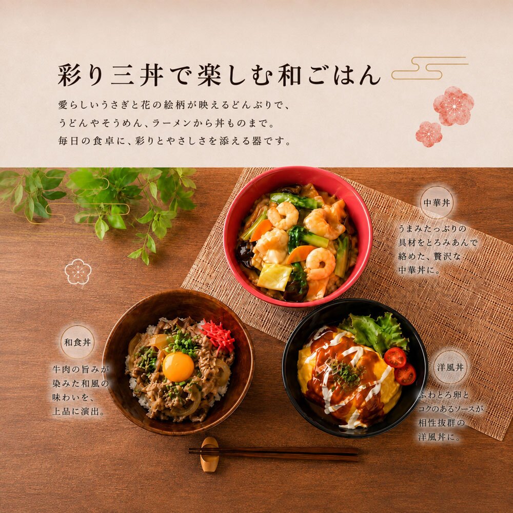 結婚祝い 名入れ オーダー 新築祝い 選べるわが家の色とりどり満開のどんぶりペア（和）| プレゼント ギフト 夕立窯 窯元 陶器 美濃焼 和食器 器 大きめ どんぶり 丼 名入り 名前入り 名前入れ 両親 誕生日プレゼント 夕立窯