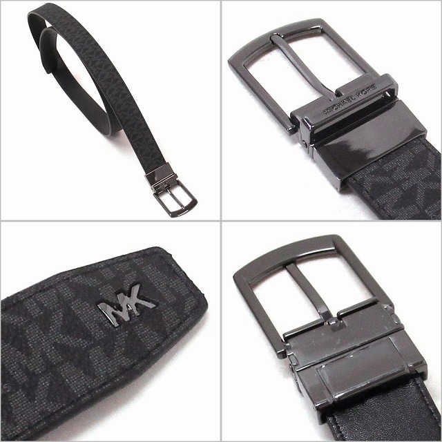 MICHAEL KORS マイケルコース アウトレット MK シグネチャー リバーシブル メンズ ベルト 36F5TBLY3B BLK