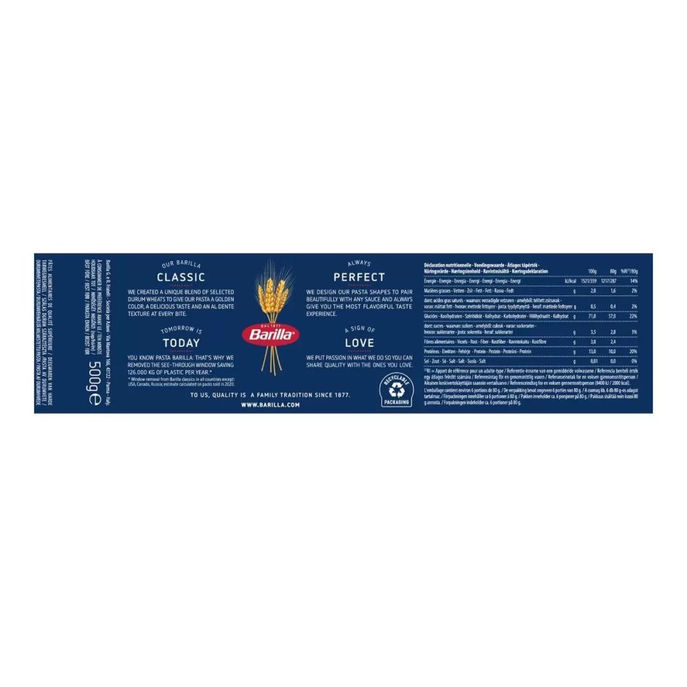 barilla スパゲッティ500g×12箱 No.5 (1.8mm)  6箱×2点 まとめ買い