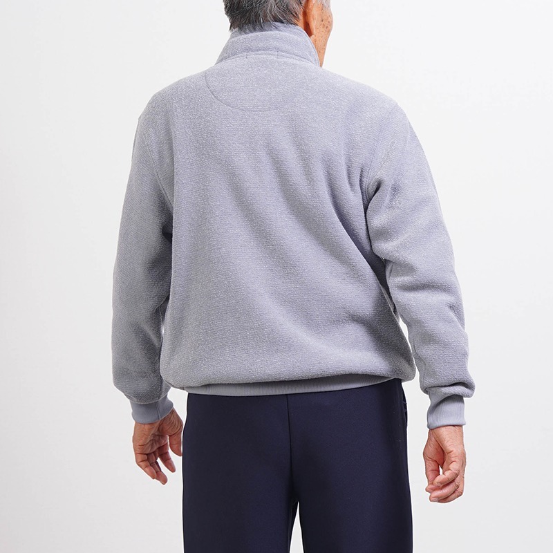 シニアファッション メンズ 80代 70代 60代 90代 秋冬 あったか ブークレー裏起毛 ハーフジップトレーナー おじいちゃん 服 誕生日 プレゼント 紳士服 男性 祖父 お年寄り 老人 高齢者 ギフト（cki-mt5-81443913）