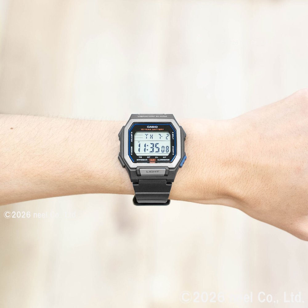 カシオ コレクション CASIO Collection デジタル 腕時計 W-738H-1AJF ブラック【2026 新作】