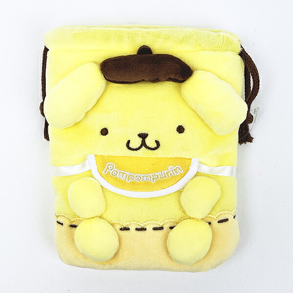 サンリオ ポムポムプリン ×モンチッチ (ポムポムプリン) ぬいぐるみ巾着 Sanrio