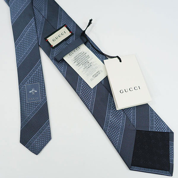 グッチ ネクタイ GUCCI ブルーグレー (8cm) ALISE　499694-4800 A31 【グッチネクタイ・ブランドネクタイ・ネクタイブランド・ブランドギフト・プレゼント・バースデー】 【20代・30代・40代・50代・おしゃれ・セール】