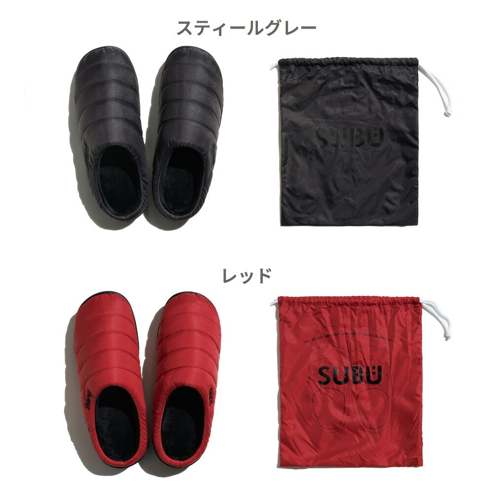 スブ サンダル レディース メンズ SUBU PERMANENT ブラック 冬用サンダル ルームシューズ 外履き 2026 秋冬 スリッポン 履きやすい 痛くない 撥水 防寒 ダウンサンダル 正規販売店