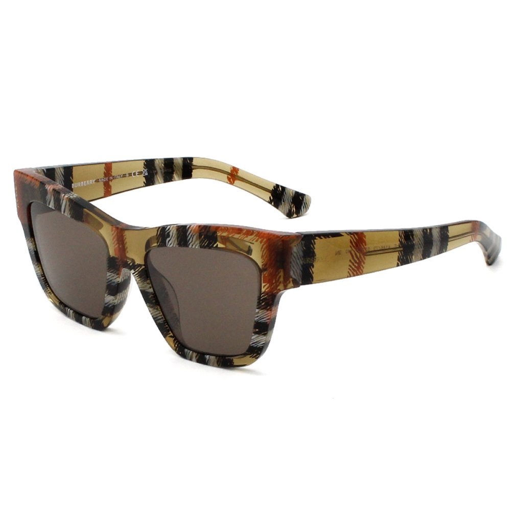 バーバリー BURBERRY サングラス アジアンフィット UVカット アイウェア キャットアイ 0BE4449F 414673 53 メンズ レディース ユニセックス チェックサンド+ダークブラウン 海外正規品