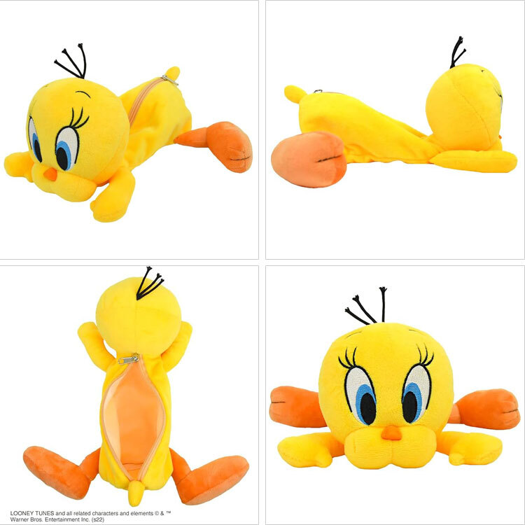  NICI ニキ ルーニー・テューンズ トゥイーティー フィギュアペンポーチ 定形外 送料無料 筆箱 ペンケース キャラクター 鳥 黄色
