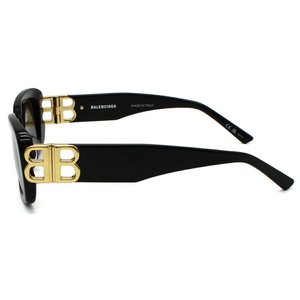 バレンシアガ BALENCIAGA サングラス アジアンフィット UVカット アイウェア スクエア BB0310SK-001 メンズ レディース ユニセックス ブラック+グレー 国内正規品