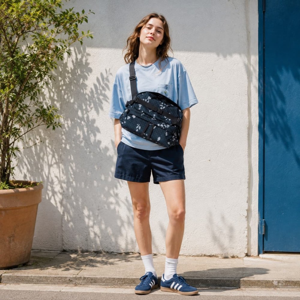 snowpeak Reflective Night Camo Bag ボディバッグ ウエストバッグ 大容量 普段使い 使いやすい レディース メンズ ギフト プレゼント グレー 100261sb04