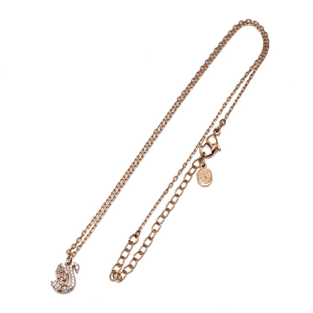 スワロフスキー swarovski ネックレス Swan ミックスカット 5738203 スワン ペンダント アクセサリー レディース ローズゴールド+ホワイト 海外正規品