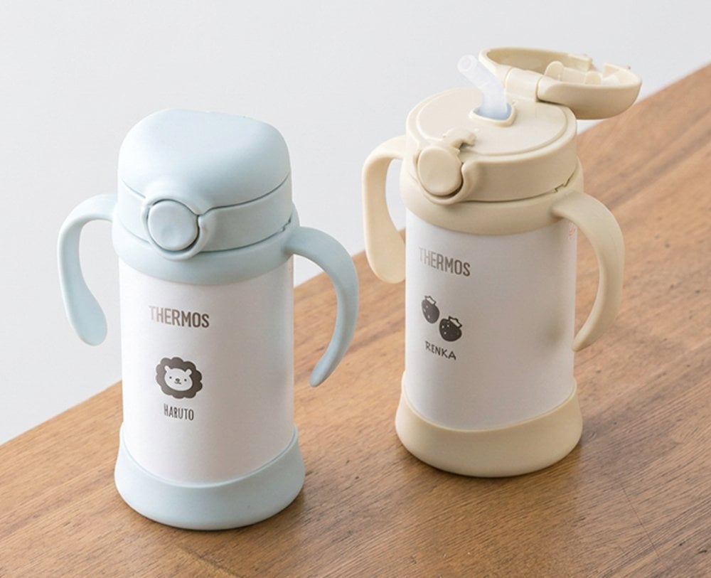 名入れ THERMOS サーモス まほうびんのベビーストローマグ FJT-350 水筒 子供用 350ml 丸洗い 魔法瓶 ベビーストローマグ 真空断熱 保冷専用 軽量 耐冷 出産祝い 入園祝い 誕生日 プレゼント 男の子 女の子 1歳 可愛い イラスト 名前入り FJT350 ストローマグ 練習マグ ベビー水筒 ベビーマグ タンブラー ミント ピーチ ベージュ おしゃれ 即日発送