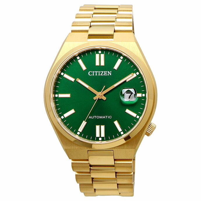 CITIZEN 腕時計 シチズン 時計 ウォッチ シチズン コレクション TSUYOSA Collection ツヨサ コレクション 自動巻き メカニカル グリーン ゴールド メンズ NJ0152-51X [並行輸入品]