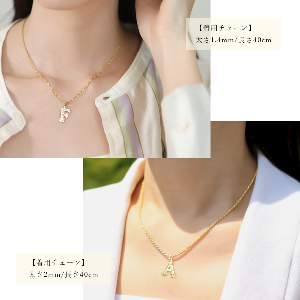 ハワイアンジュエリー ネックレス イニシャル ネックレス シルバー 誕生石入れ可 アルファベット シンプル イエローコーティング シルバー925 ギフトラッピング可能セット チェーン 長さ選べる ハロウィン 【品番：CG-SP3180】