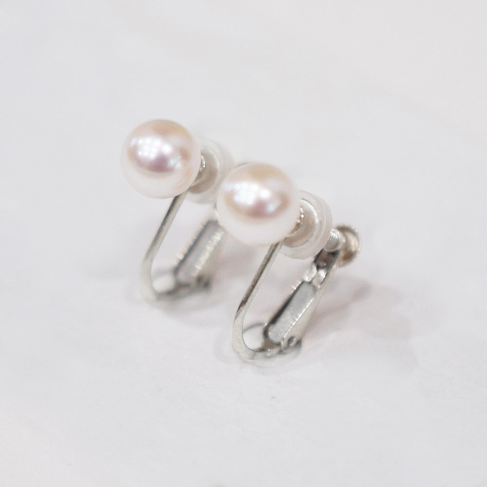 ［pearl595］6mm - 6.5mm ピアス あこや真珠 熊本 天草 本真珠 シンプル イヤリング 直結タイプ