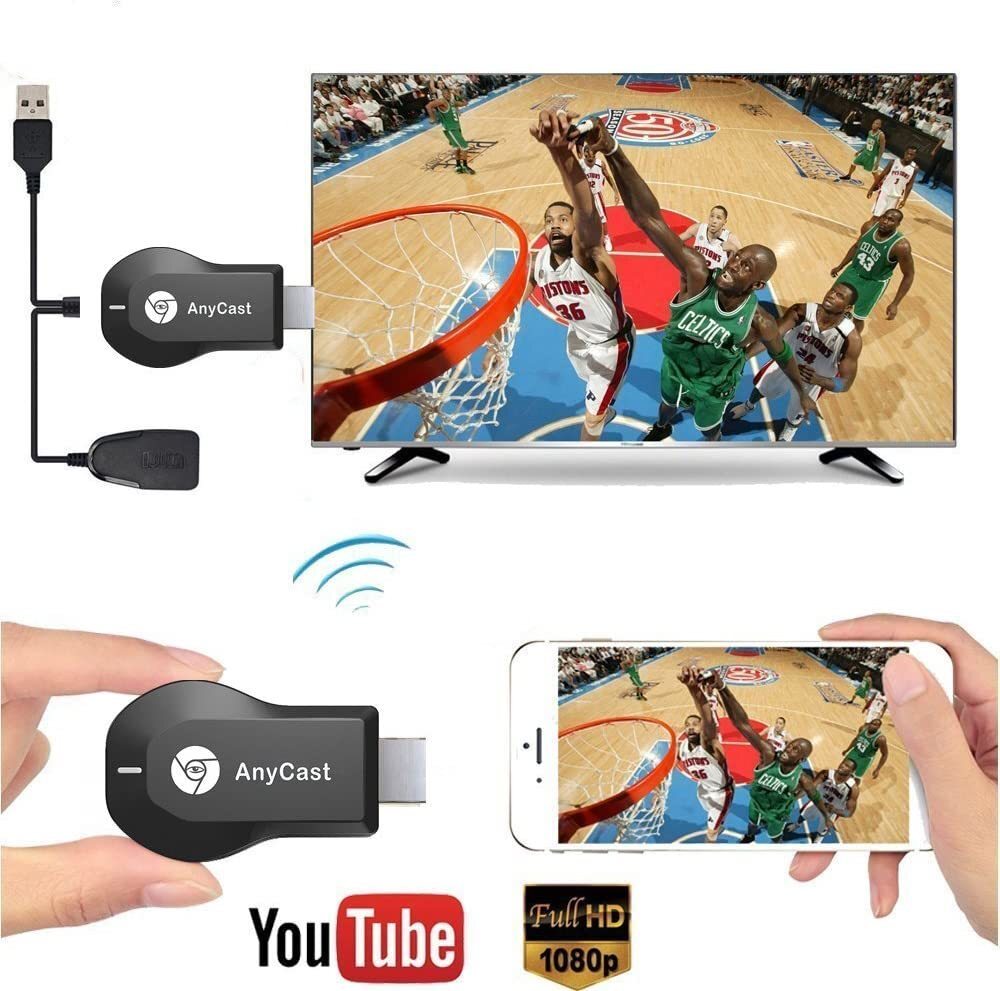 Anycast M9 Plus ドングルレシーバー HDMI WiFi  フル HD ミラーリング　iOS Android4.2以上 Windows7以上 MAC10.8+ OSシステム通用 モード交換不要　Windows／mac／Android／ iOS ／日本語説明書 実験・研究目的・海外での使用